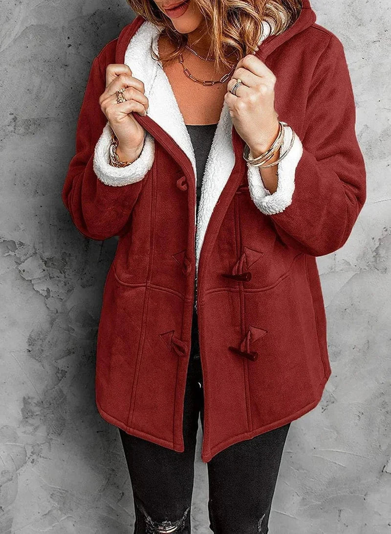 Anna | Women's Cozy Sherpa-Lined Duffle Coat