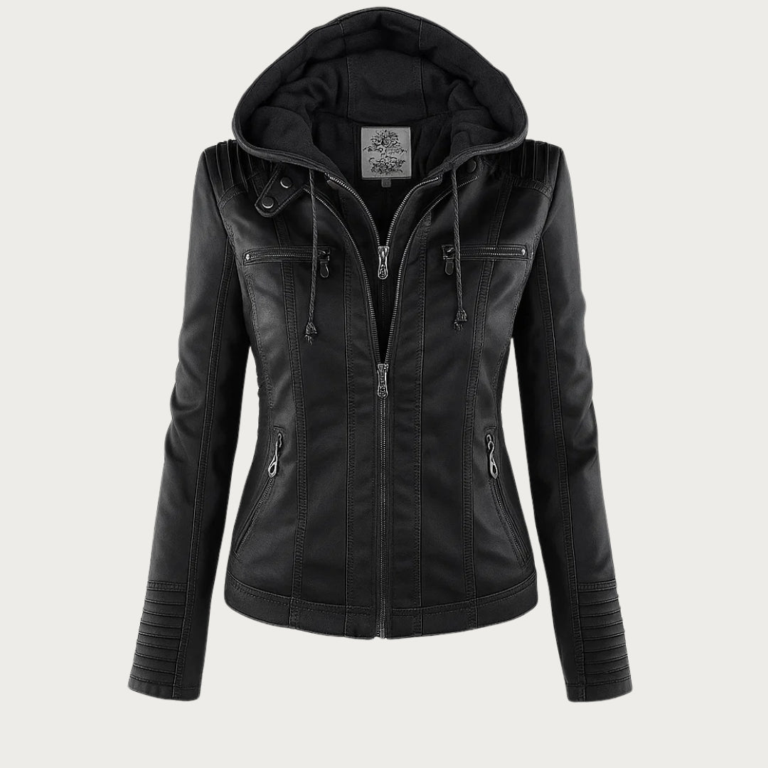 Philippa | Winter-Ready Hooded Biker Jacket