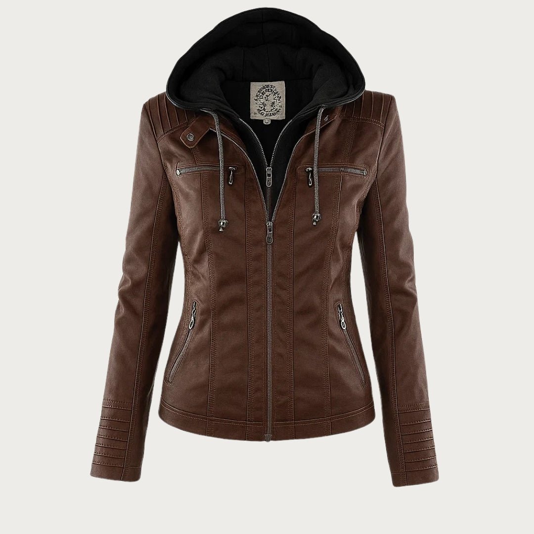 Philippa | Winter-Ready Hooded Biker Jacket