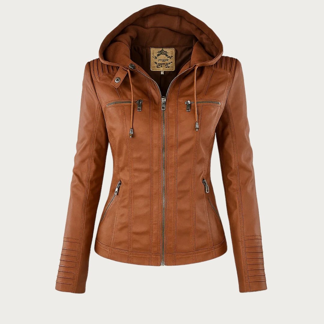 Philippa | Winter-Ready Hooded Biker Jacket