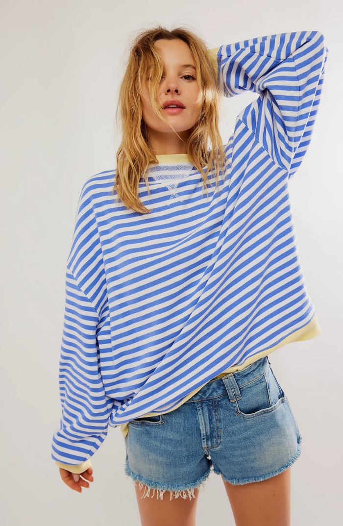 Sibyl | Bold Striped Colour-Block Sweatshirt