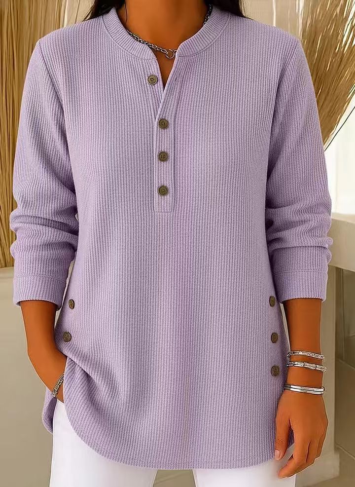 Clementine | Relaxed Ribbed Henley Tunic