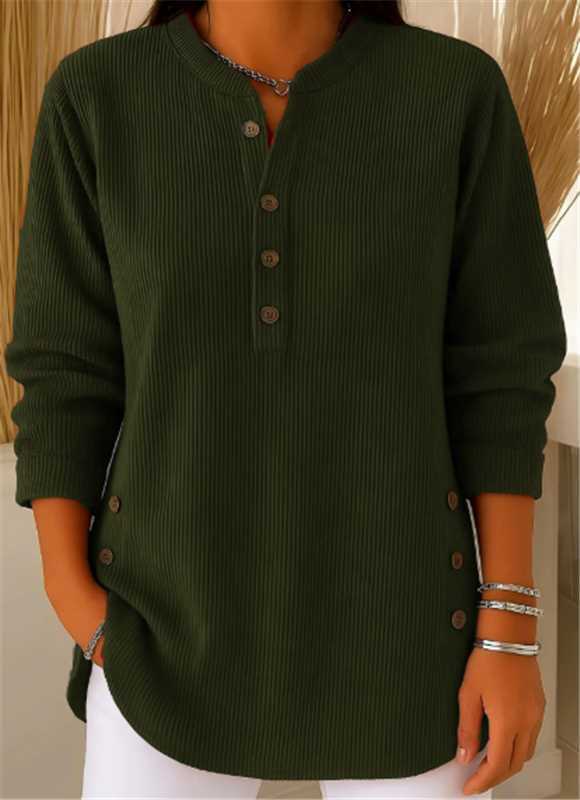Clementine | Relaxed Ribbed Henley Tunic