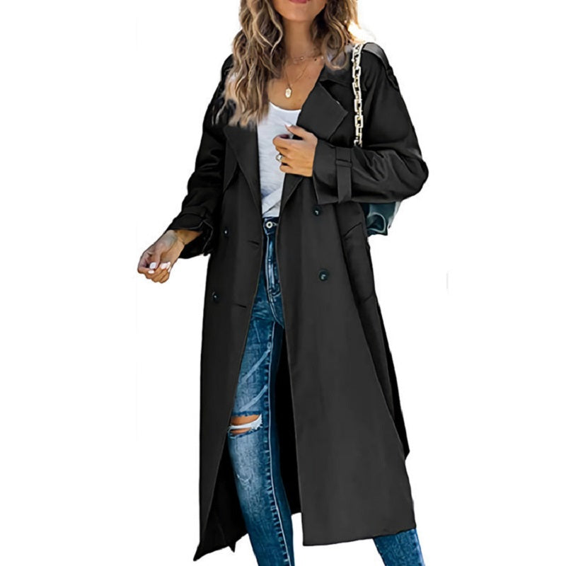 Edith | Elegant Long Trench Coat
