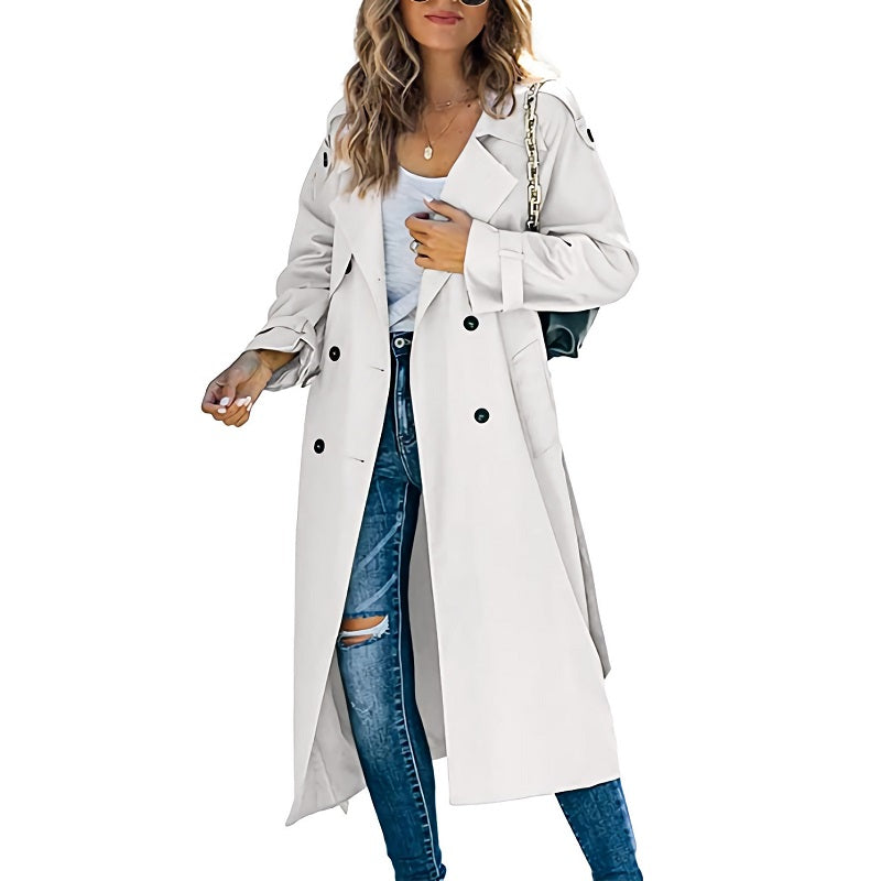 Edith | Elegant Long Trench Coat