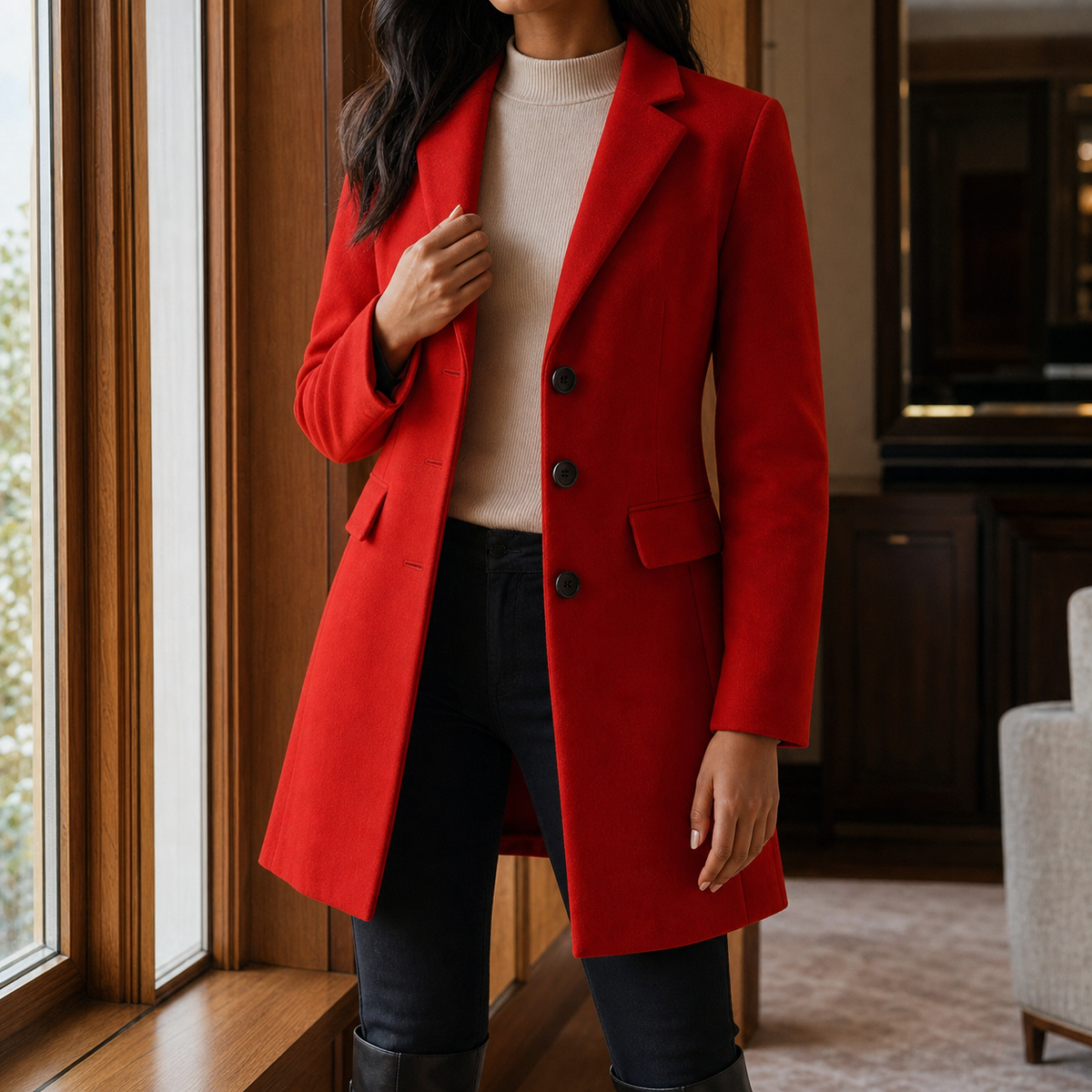 Marguerite | Classic Tailored Wool-Blend Coat