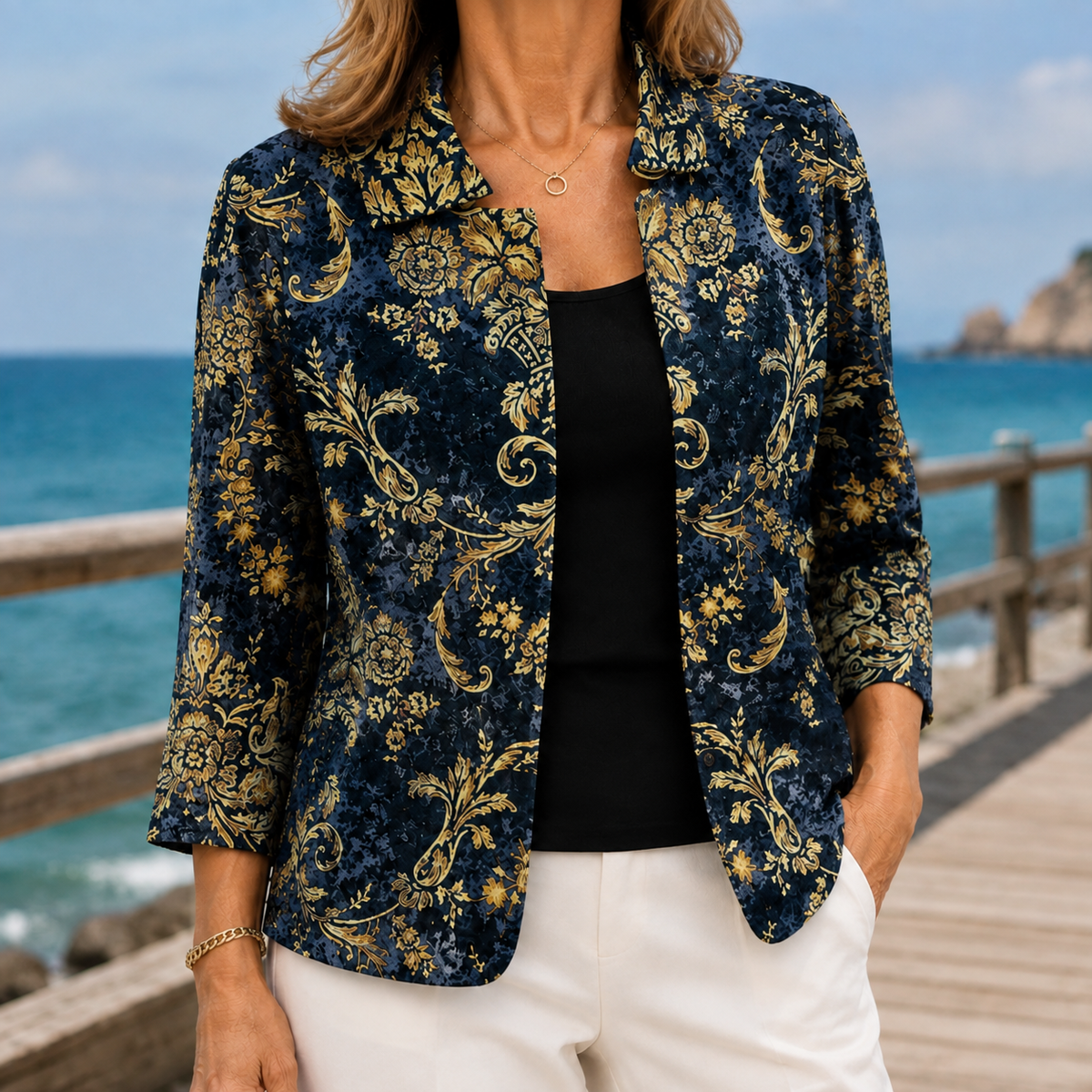 Ottilie | Bold Baroque Print Jacket