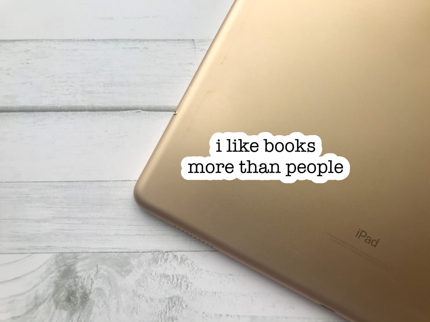 I Like Books More Than People Sticker