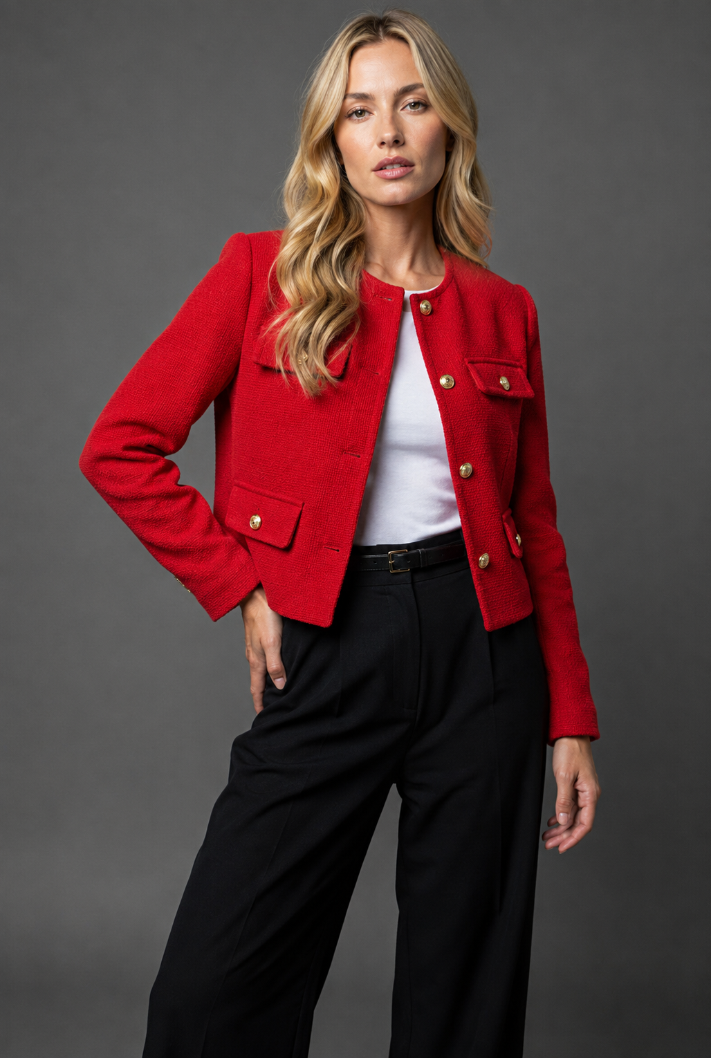 Euphemia | Chic Cropped Tweed Blazer