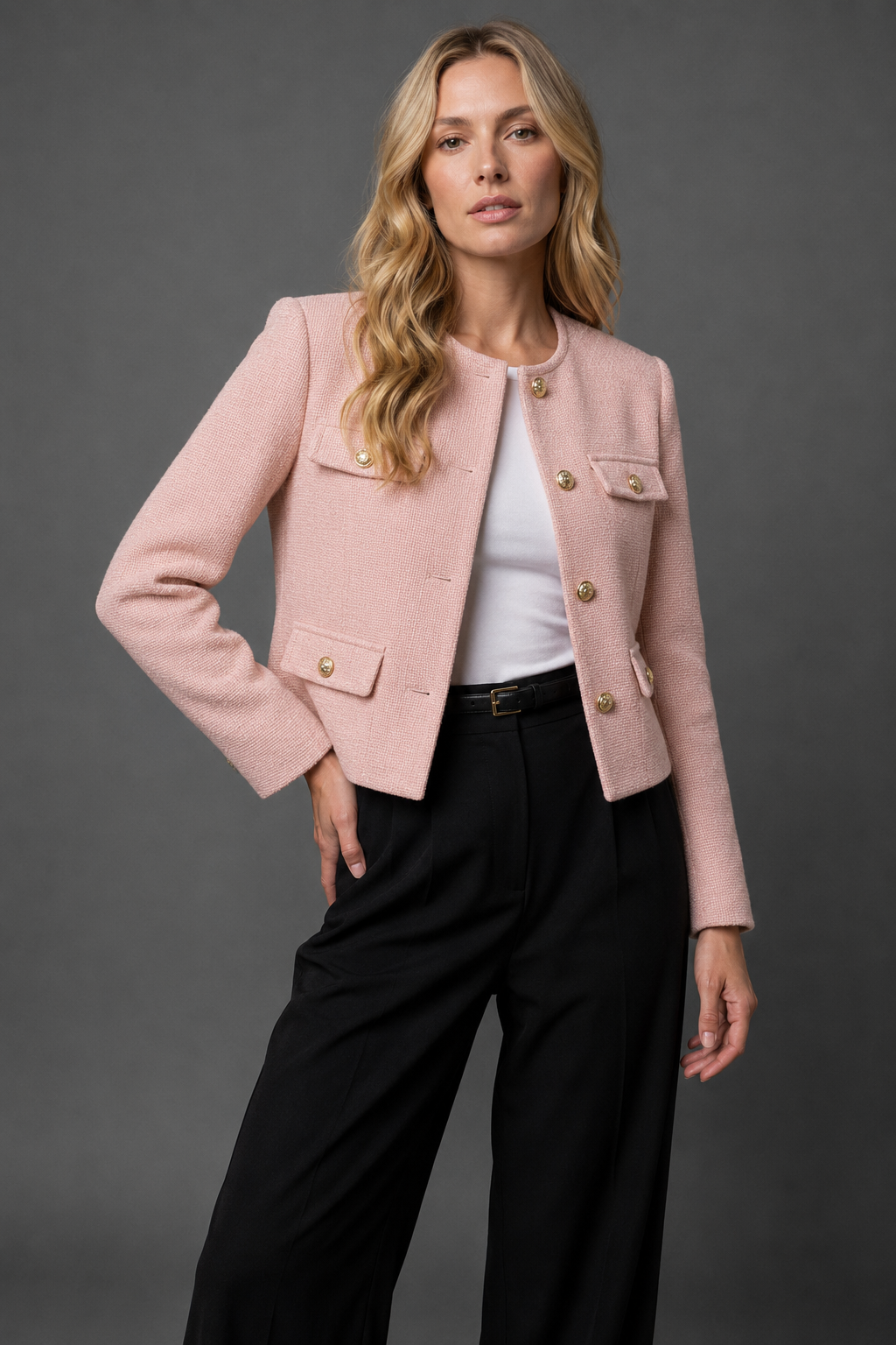 Euphemia | Chic Cropped Tweed Blazer