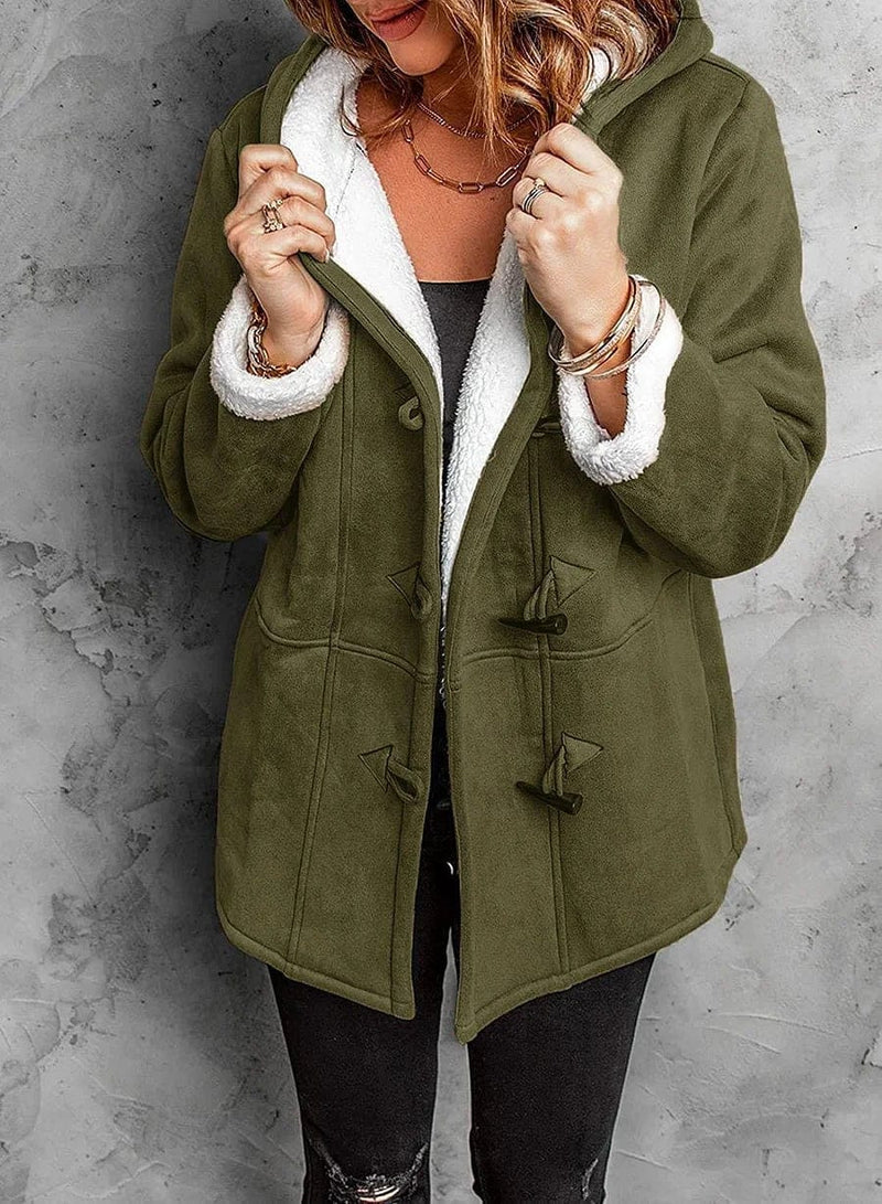 Anna | Women's Cozy Sherpa-Lined Duffle Coat