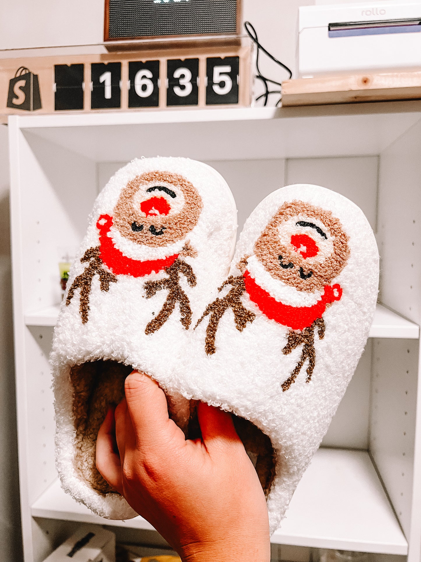 Christmas Reindeer Slippers