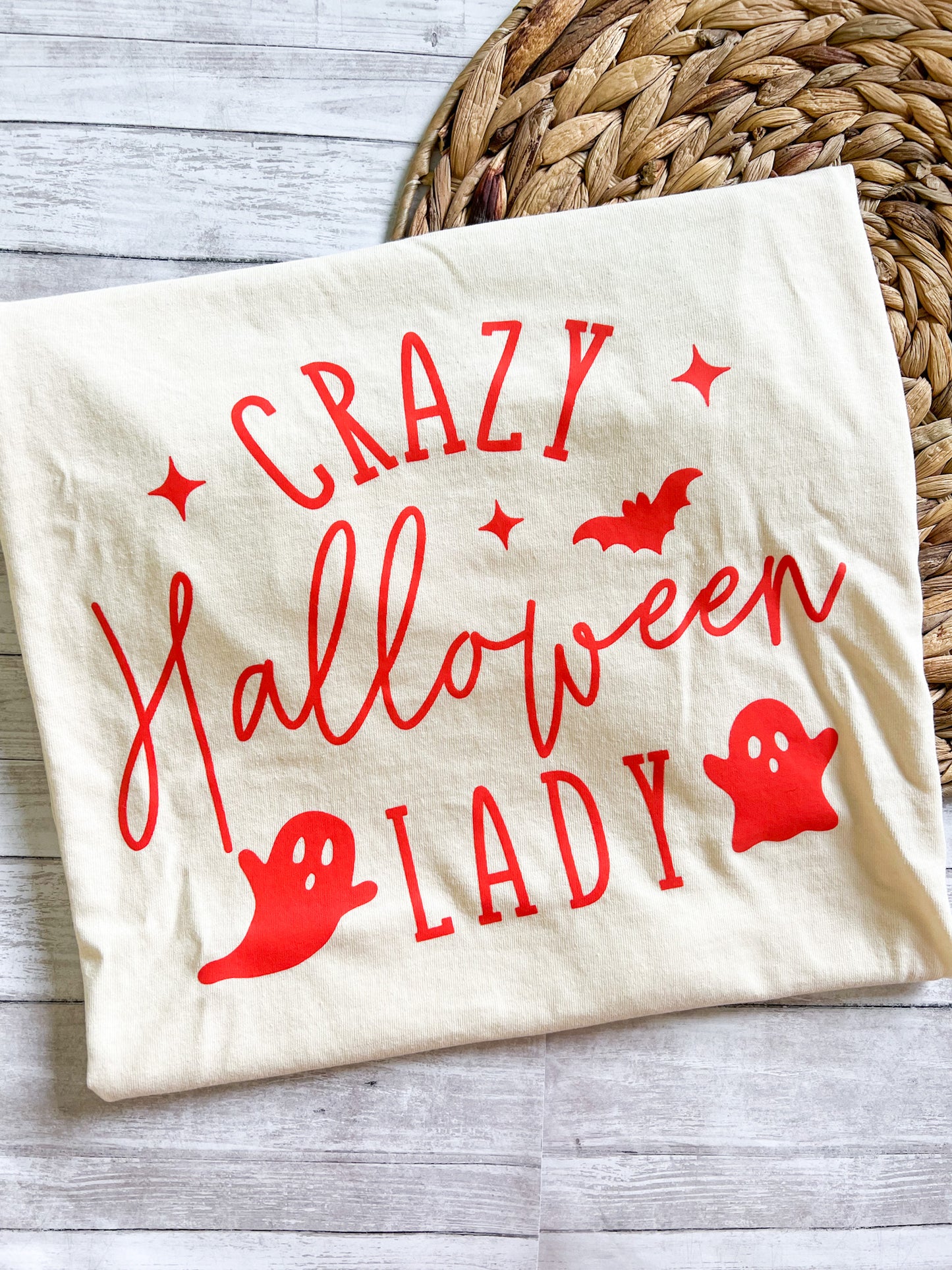 Crazy Halloween Lady Short Sleeve Shirt