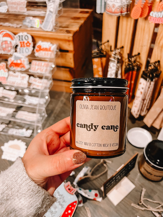 Candy Cane Cotton Wick Candle