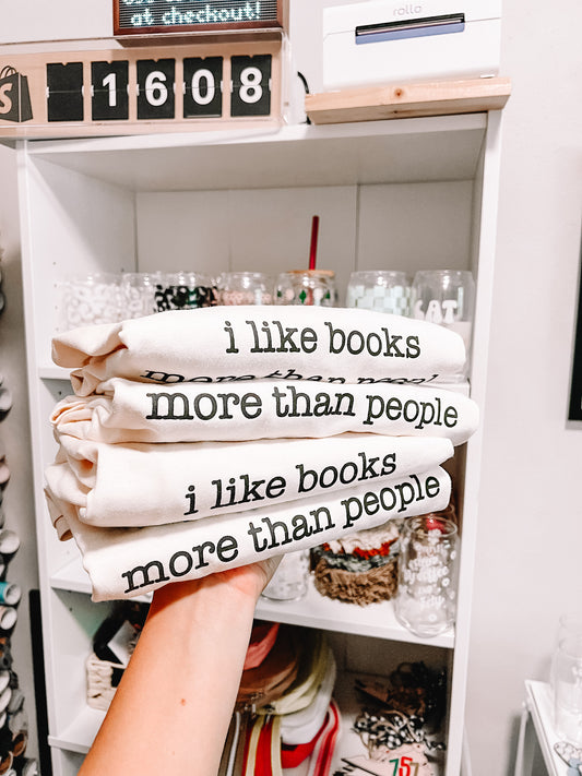 I Like Books More Than People Short Sleeve Shirt