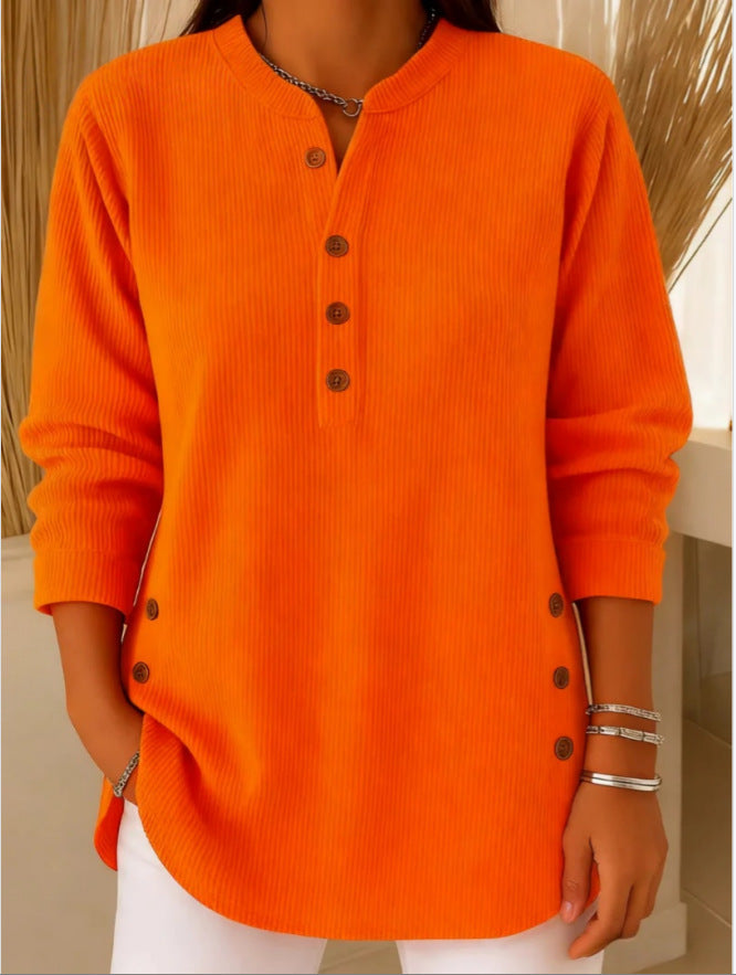 Clementine | Relaxed Ribbed Henley Tunic