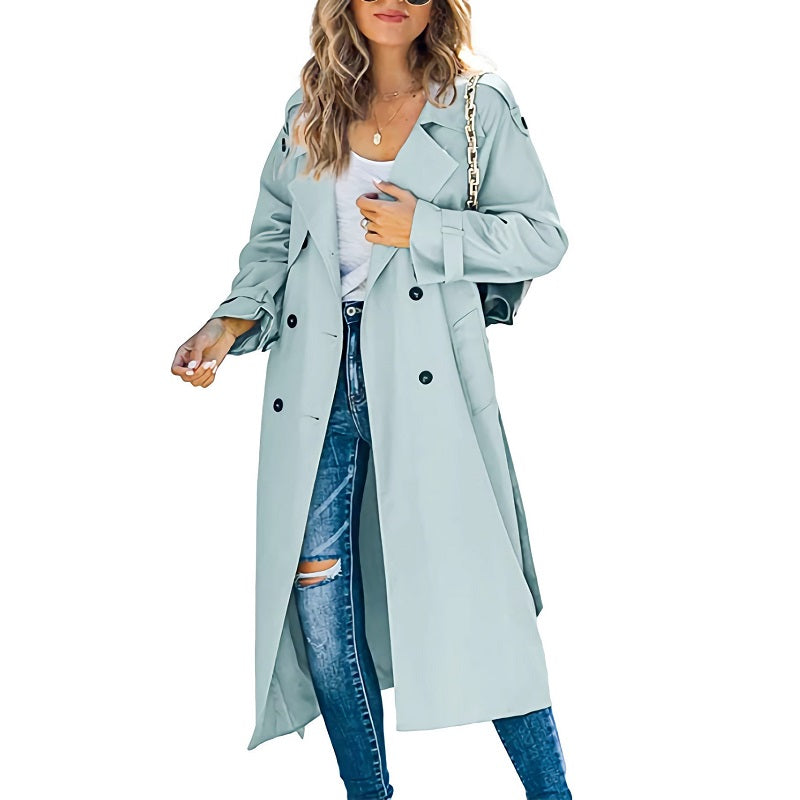 Edith | Elegant Long Trench Coat