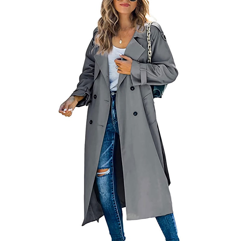 Edith | Elegant Long Trench Coat