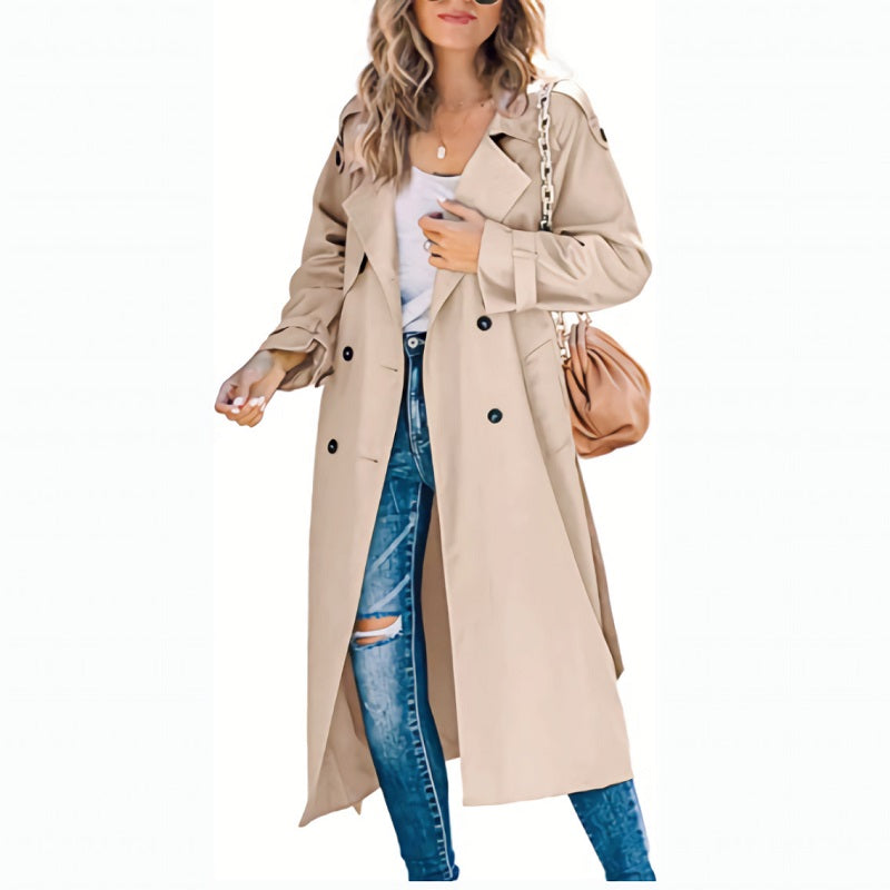 Edith | Elegant Long Trench Coat