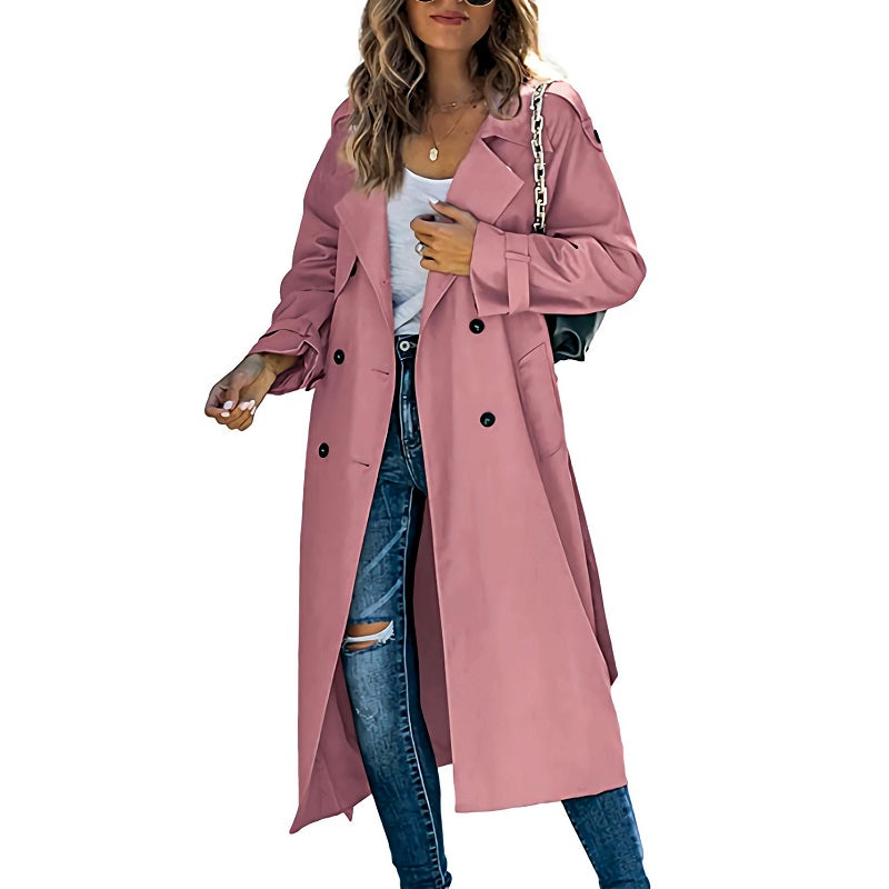 Edith | Elegant Long Trench Coat