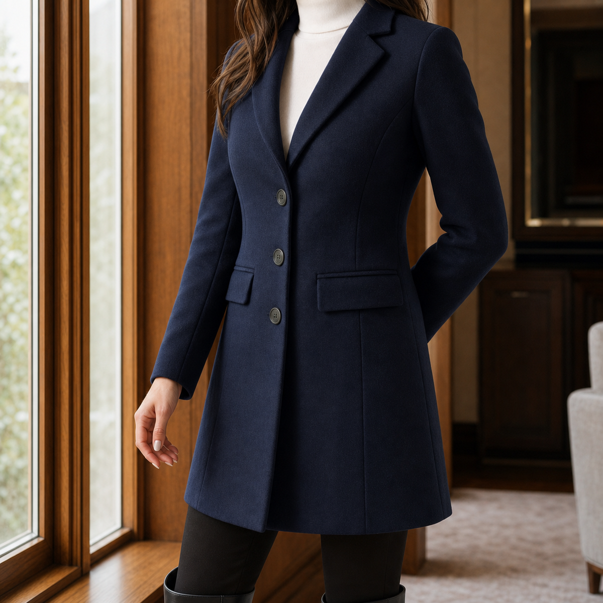 Marguerite | Classic Tailored Wool-Blend Coat