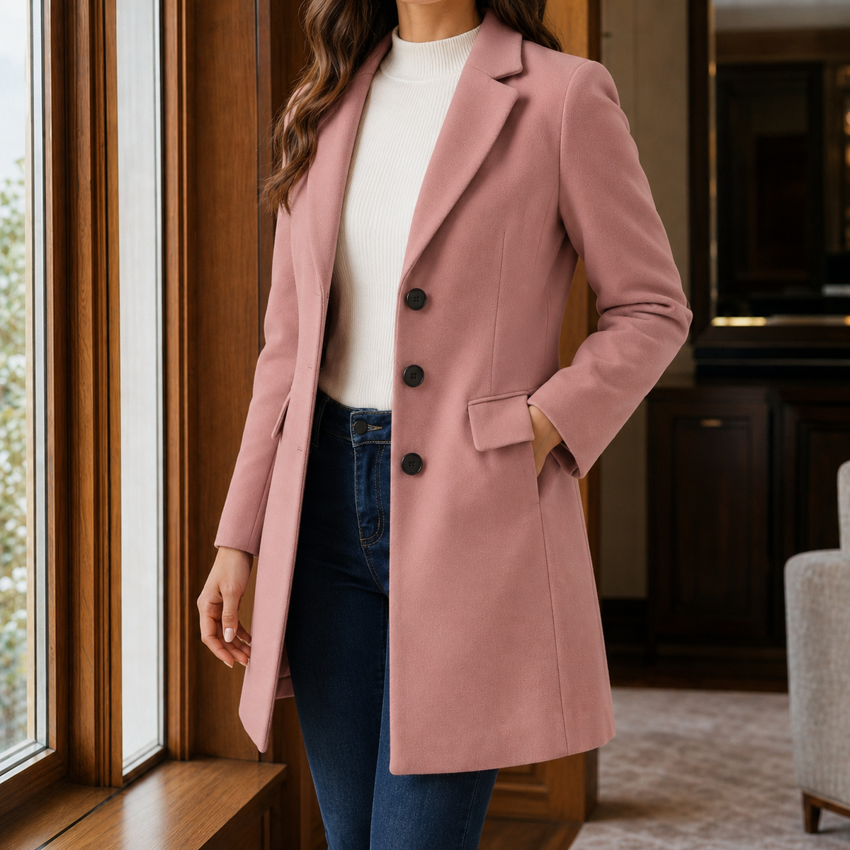 Marguerite | Classic Tailored Wool-Blend Coat