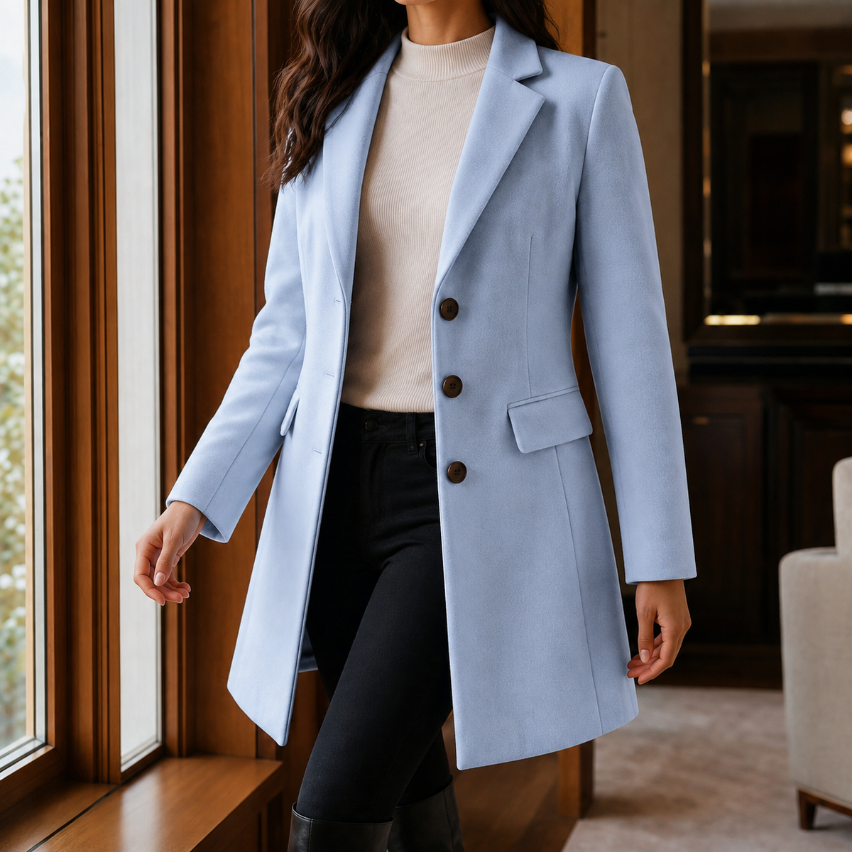 Marguerite | Classic Tailored Wool-Blend Coat