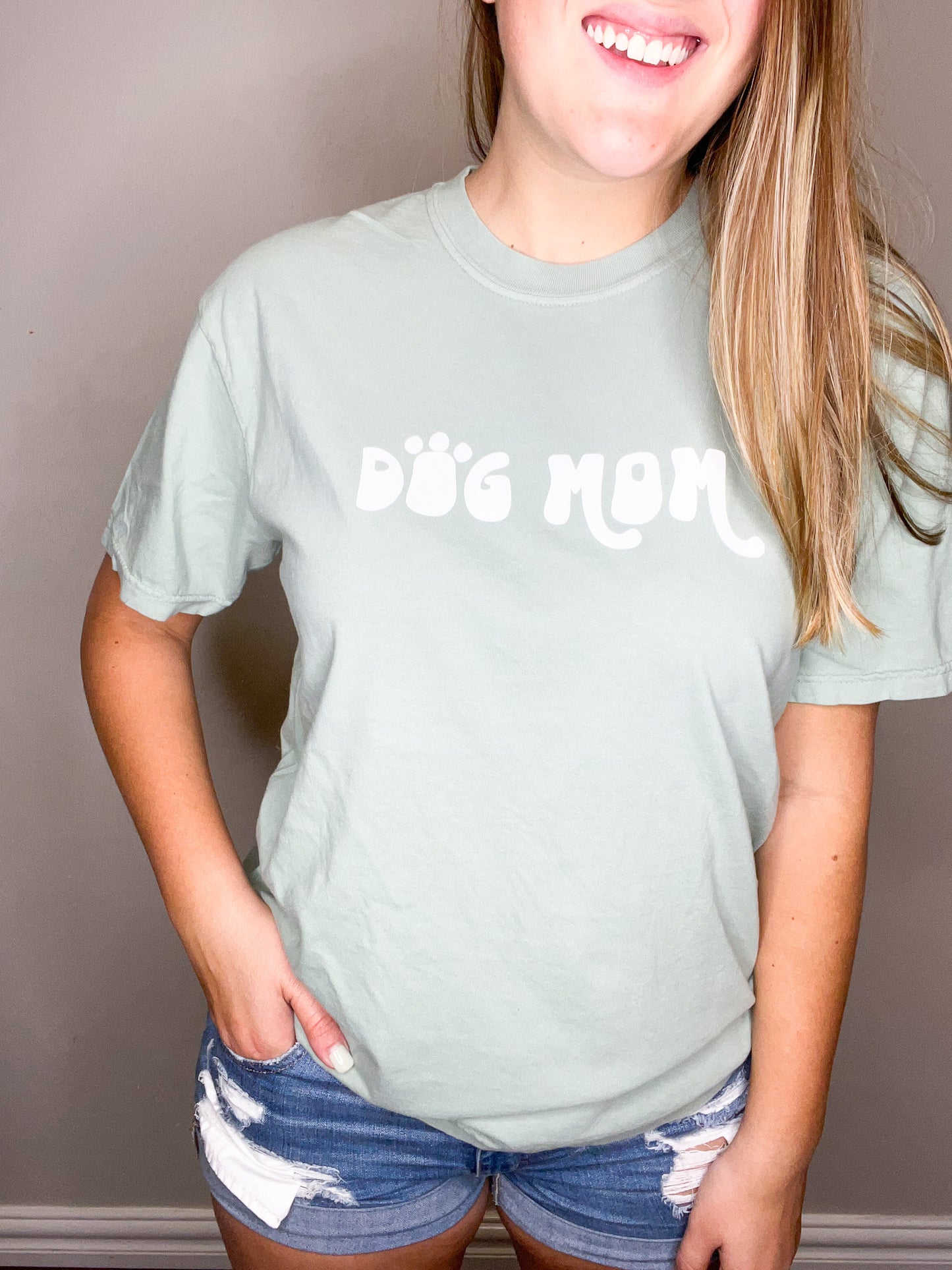 Dog Mom Sage Short Sleeve Shirt