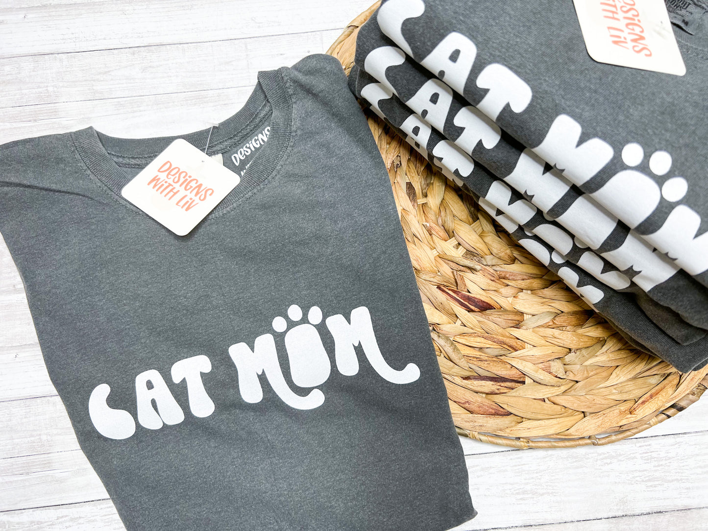 Cat Mom Pepper Short Sleeve Shirt