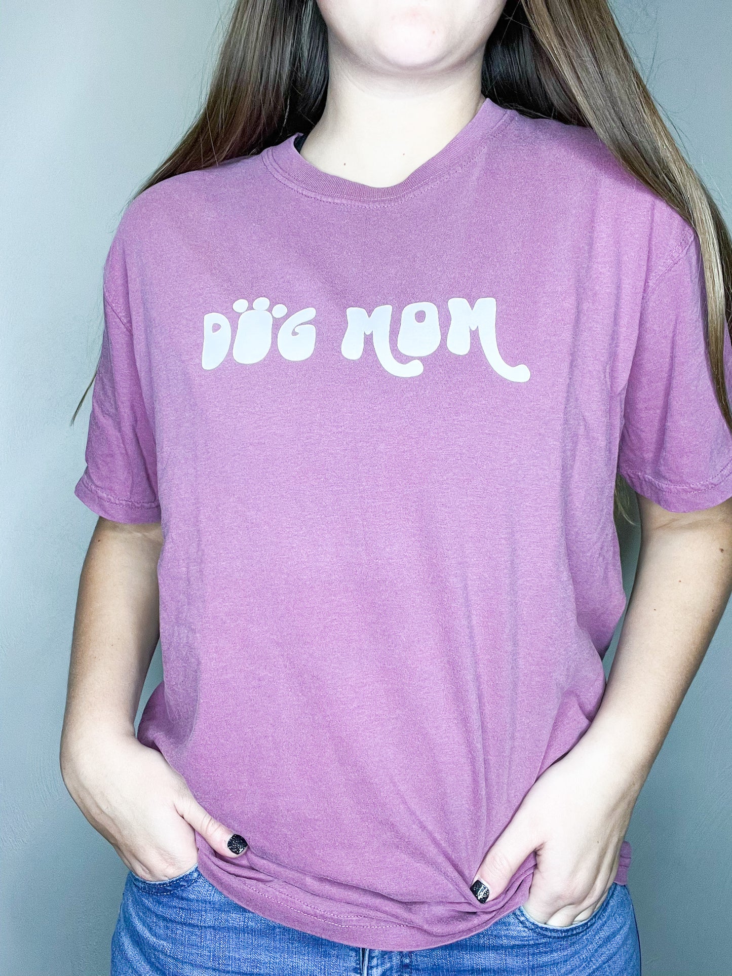 Dog Mom Berry Short Sleeve Shirt