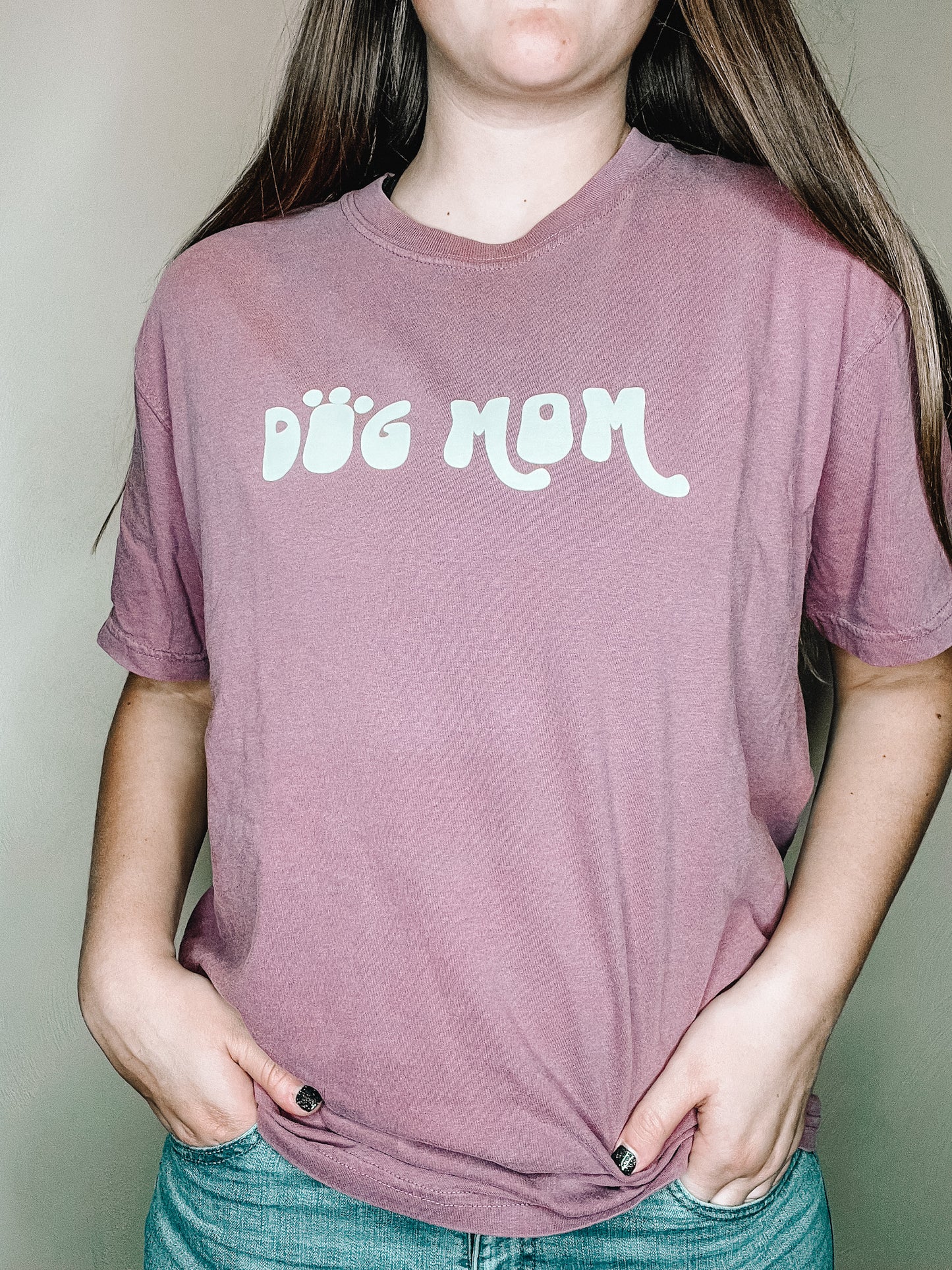 Dog Mom Berry Short Sleeve Shirt