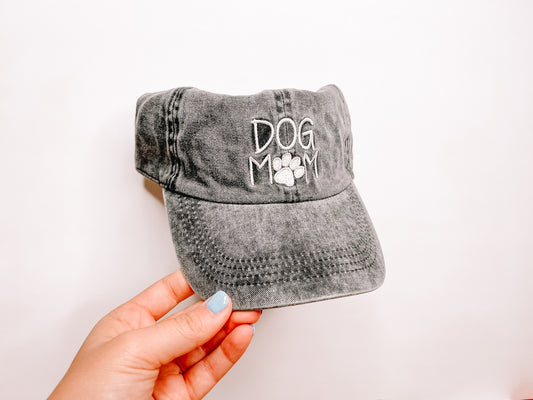 Dog Mom Embroidered Baseball Hat
